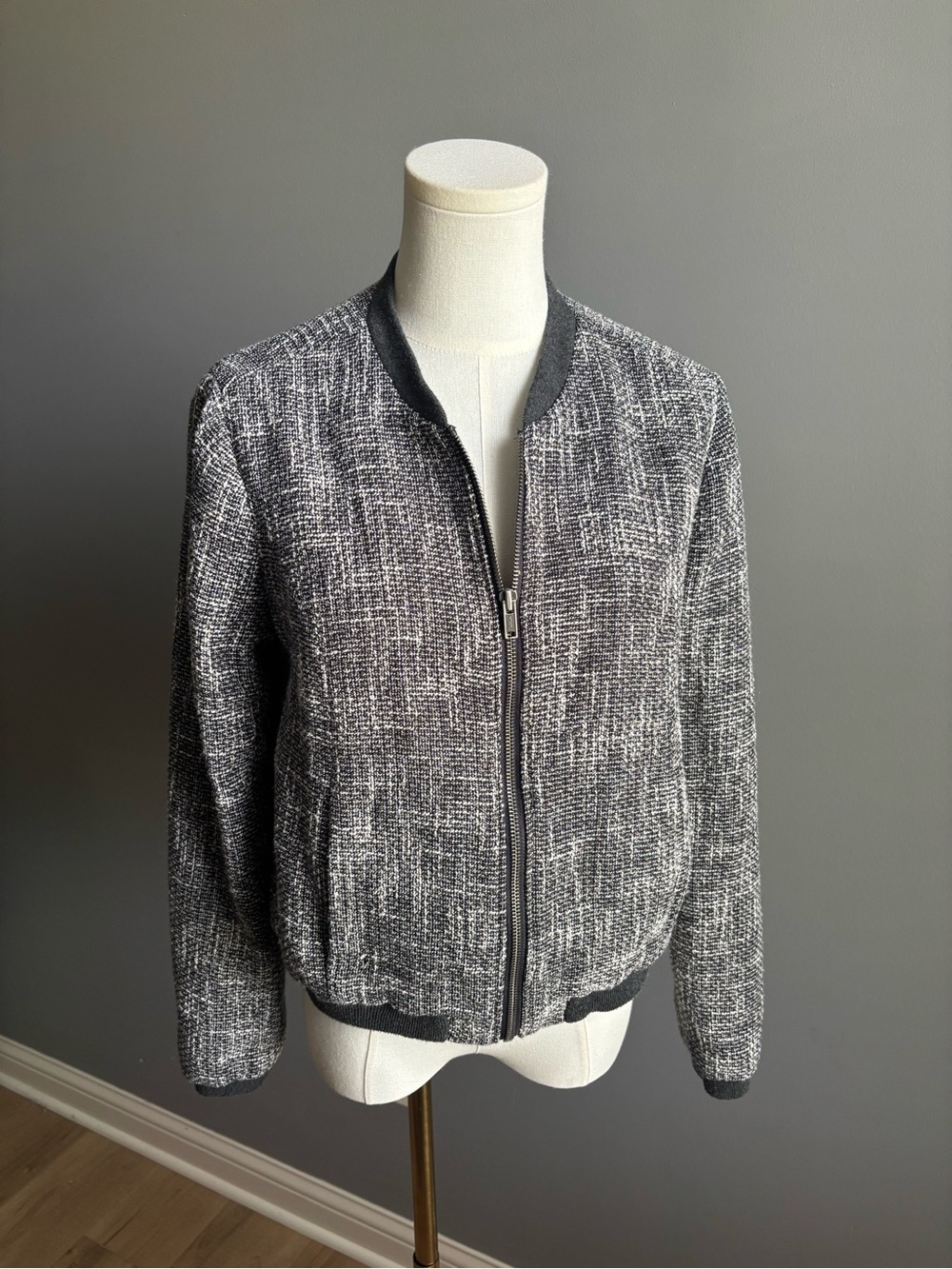 Gap Factory Tweed Bomber Jacket